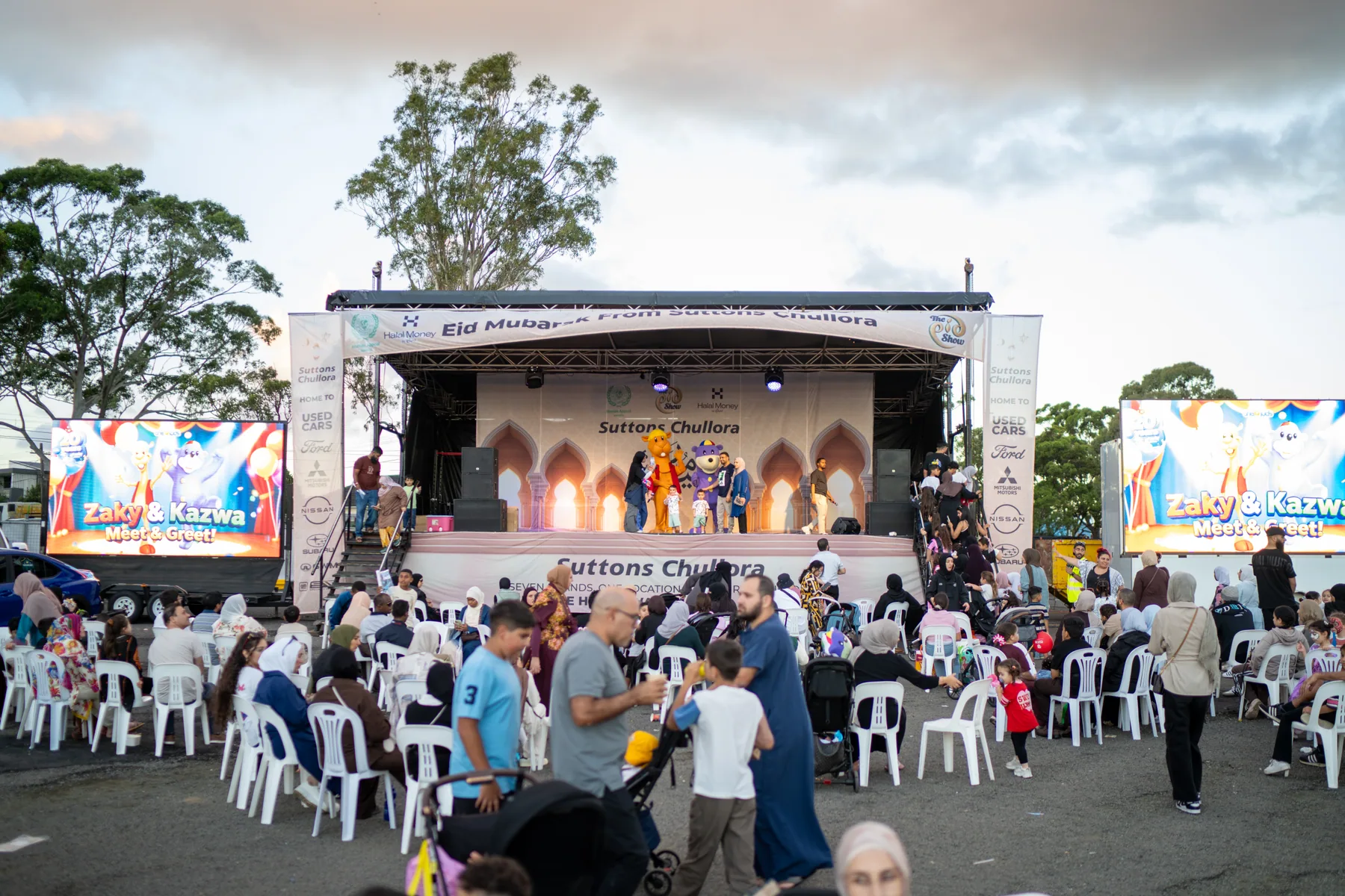 Main stage photographed with audience during a community event